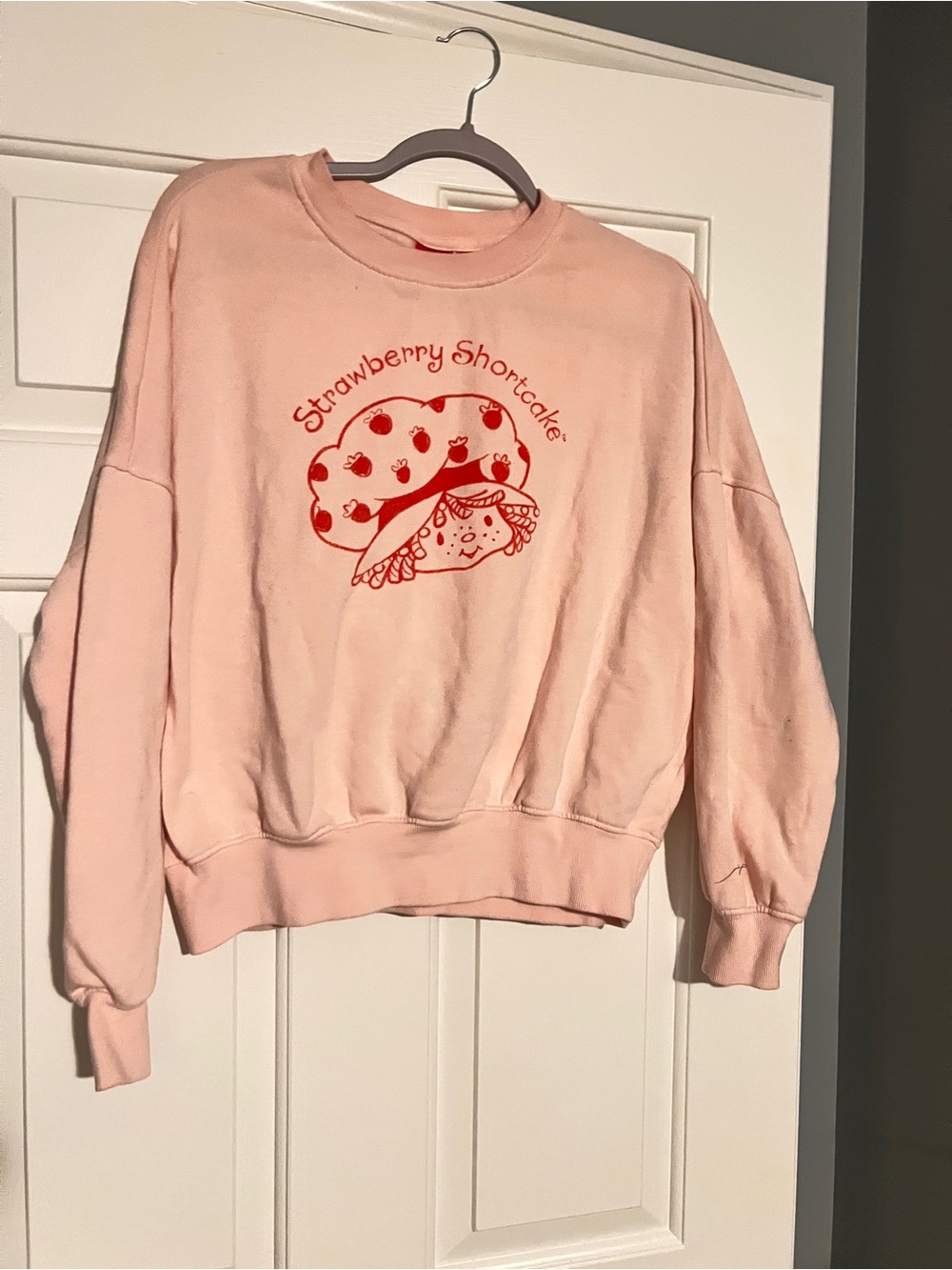 Strawberry Shortcake Pink Graphic Crewneck Sweatshirt